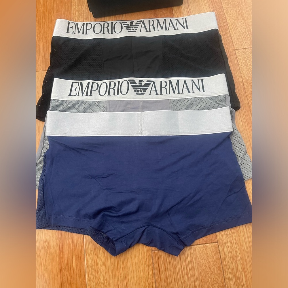 Emporio Armani 3 PC Multicolored Modal Boxer Brief Mesh Men’s Soft Underwear XL - Picture 6 of 10